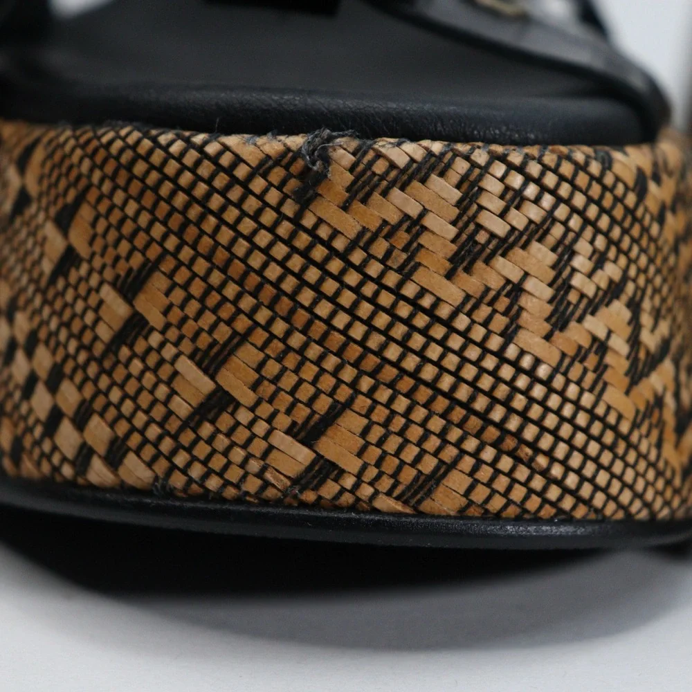 NIB Free People Amor Black/ Gold Flatform Women’s Sandals with Buckle Size 10 - Picture 4 of 16